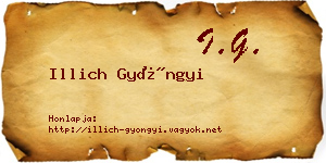 Illich Gyöngyi névjegykártya